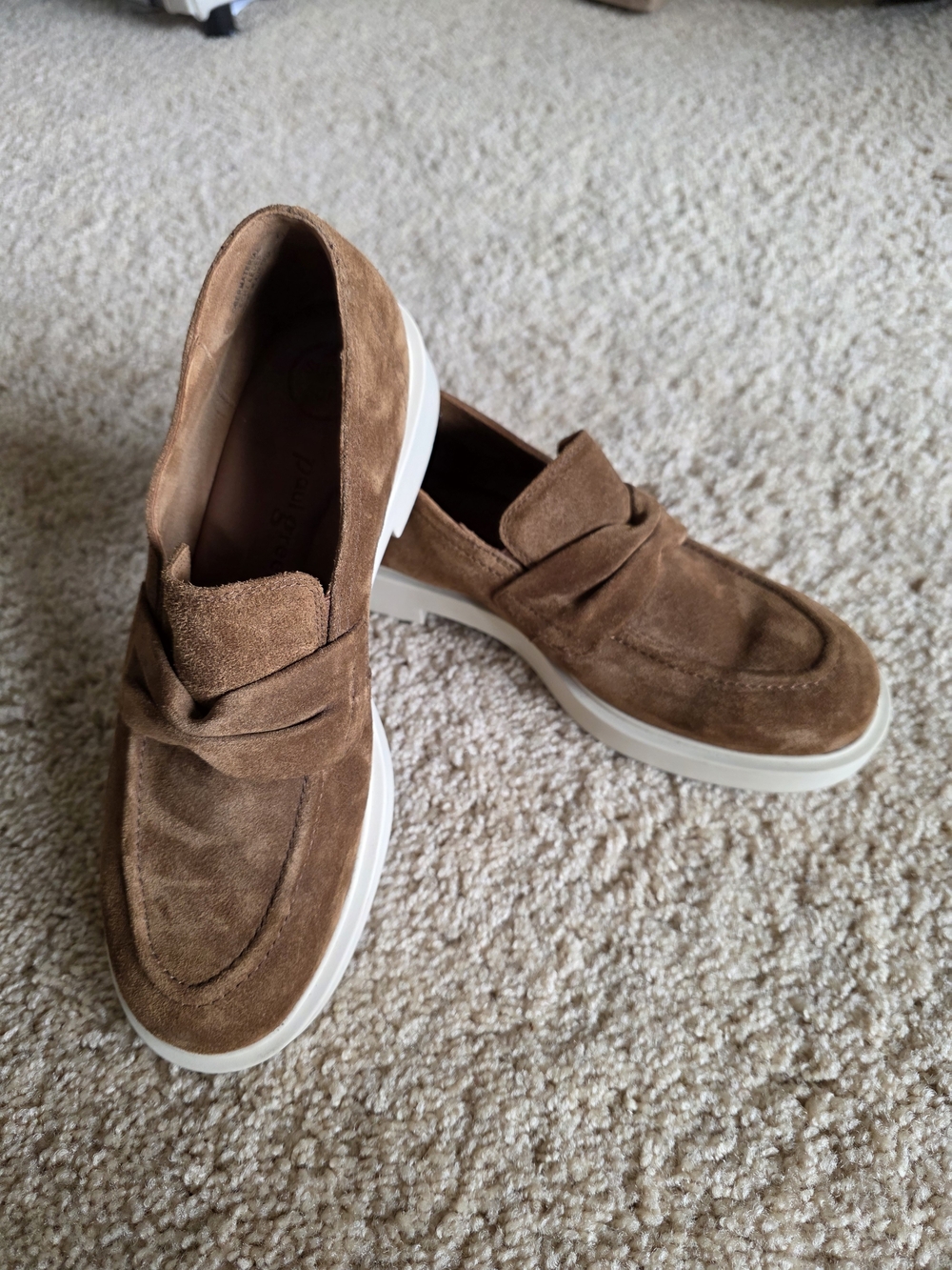 Paul Green Sadie platform loafers in a brown suede Size 9
